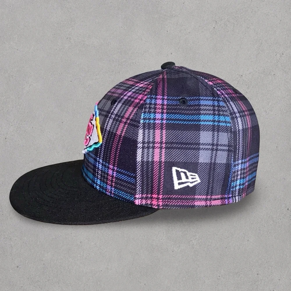 New Era Kansas City Chiefs Crucial Catch Plaid 59FIFTY Fitted Hat Size 7